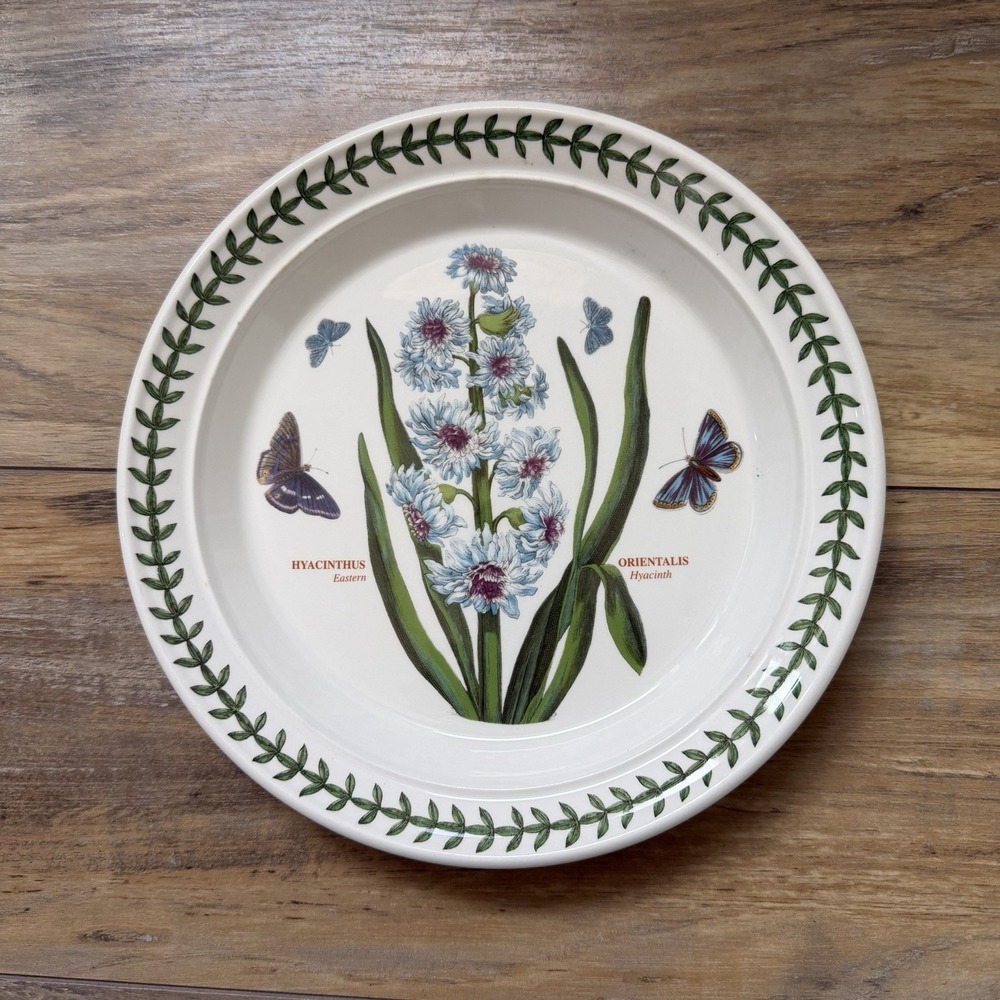 Portmeirion Botanic Garden 8.5" Salad Plate Hyacinthus Oriental Eastern Hyacinth